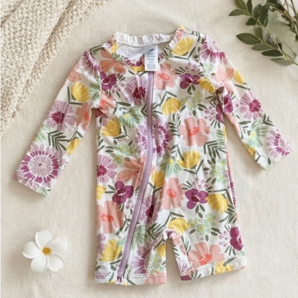 Carter’s Floral Zip One Piece Swimsuit (6 Months)
